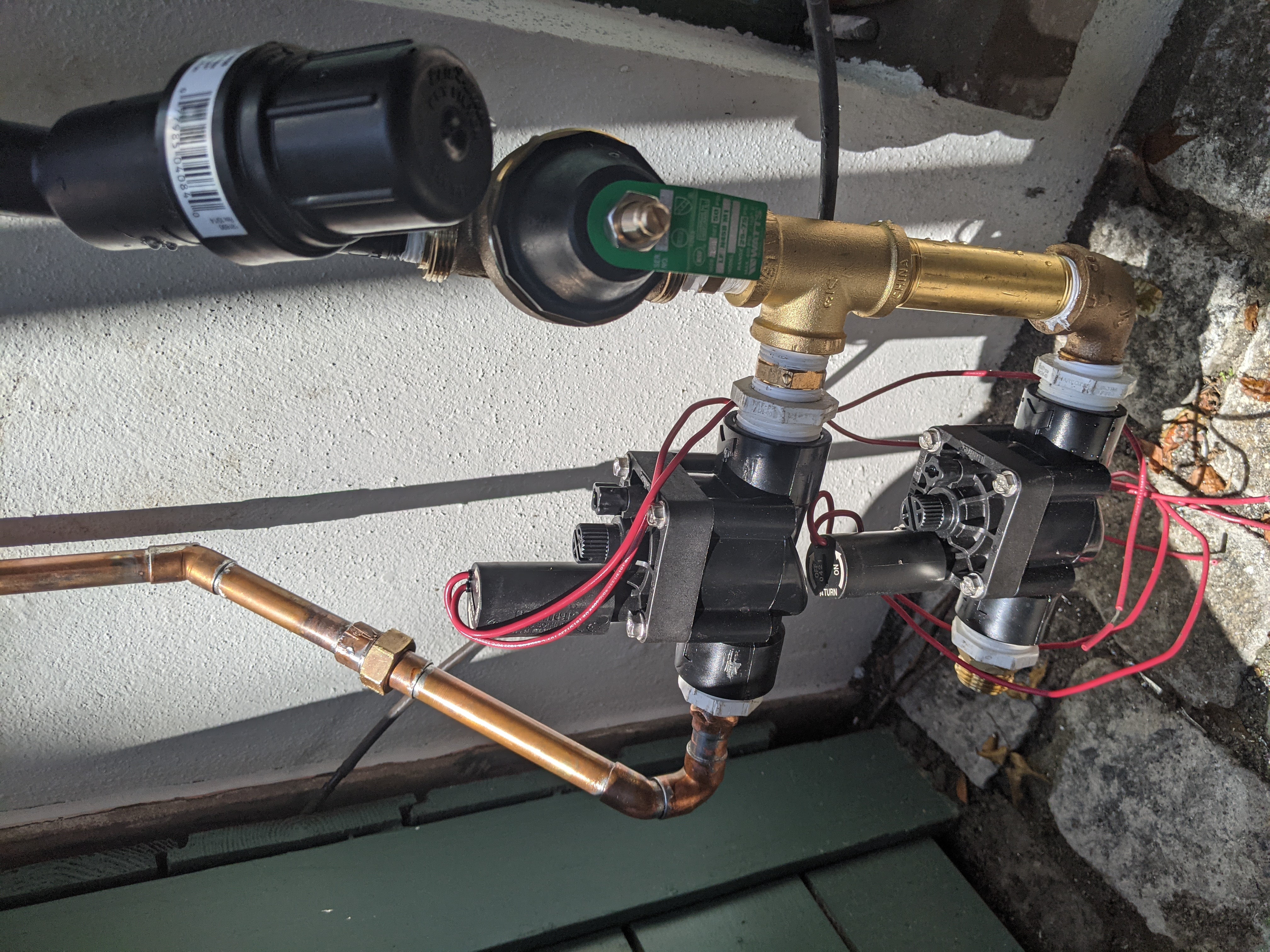 Intalling New Irrigation System in Brooklyn Solenoid Valve Irrigation Manifold We Installed in Brooklyn New York USA