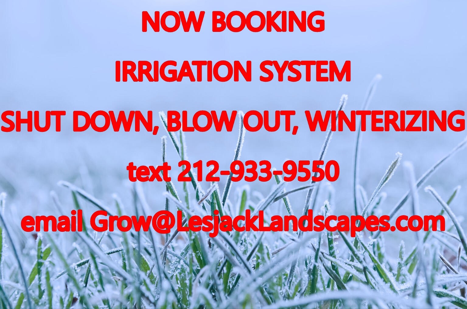 Winterizing Irrigation Systems, Blowout valves for Frost Protection